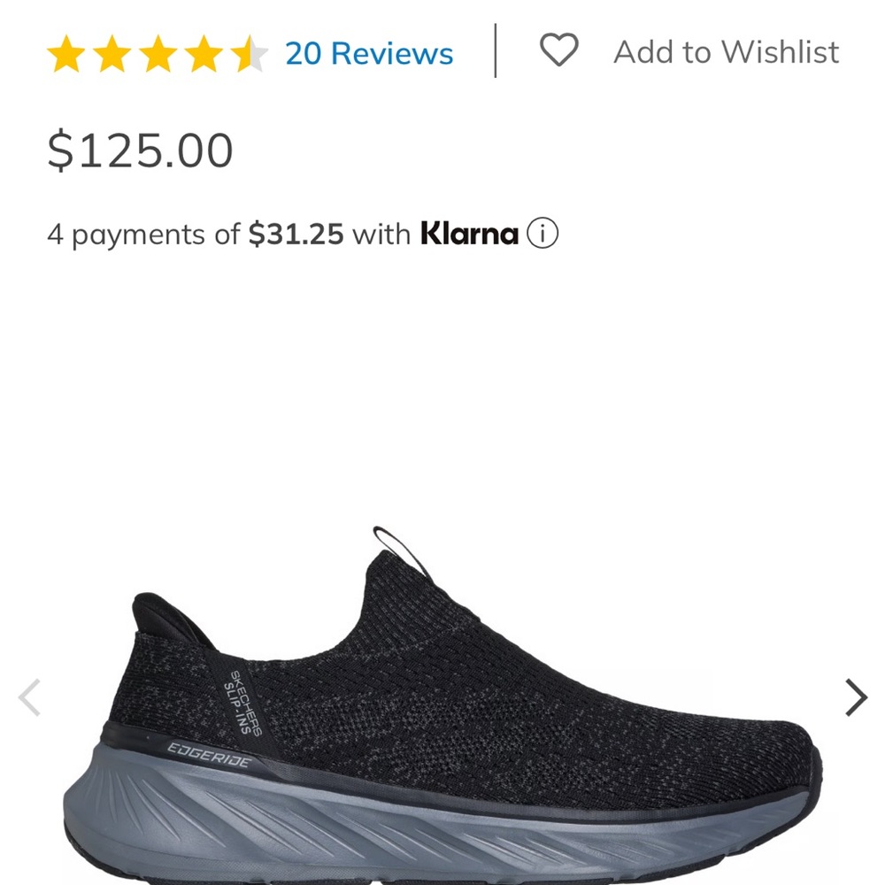 Skechers Black Athletic Shoes Edgeride
